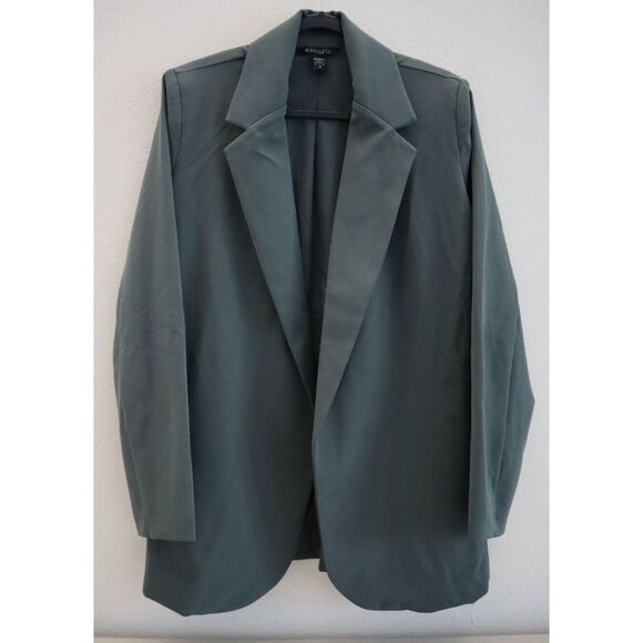 Athleta 860105 -02 Women's Sz 8 Green Endless PrimaTwill Tie Waist Blazer - Picture 1 of 7
